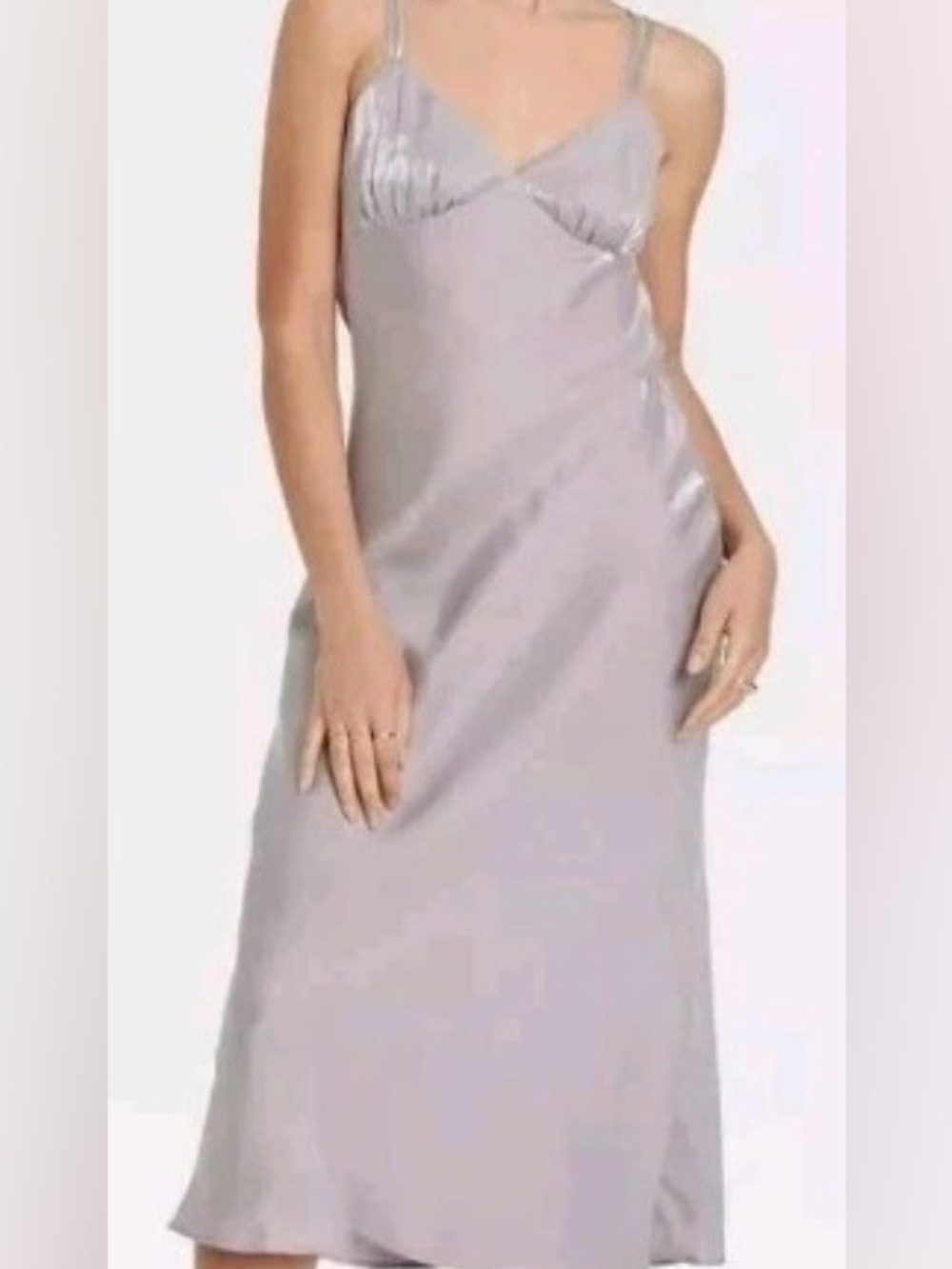 wild fable Silver Slip Midi Dress size L new without tags